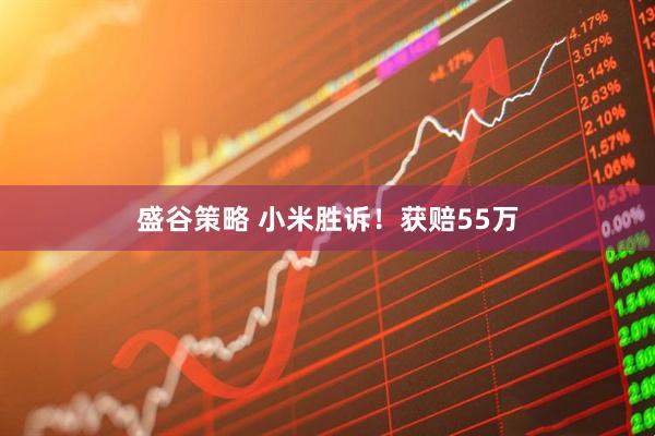 盛谷策略 小米胜诉！获赔55万